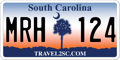 SC license plate MRH124