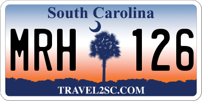 SC license plate MRH126