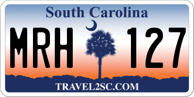 SC license plate MRH127