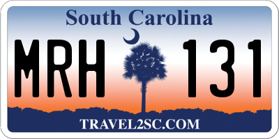SC license plate MRH131