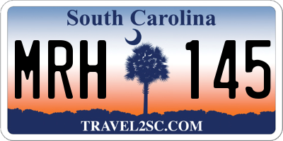 SC license plate MRH145