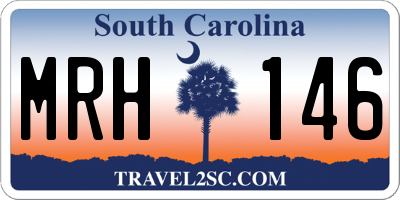 SC license plate MRH146