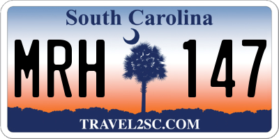 SC license plate MRH147