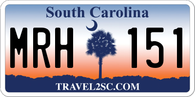 SC license plate MRH151
