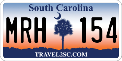 SC license plate MRH154
