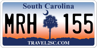 SC license plate MRH155