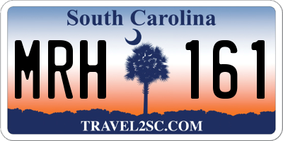 SC license plate MRH161
