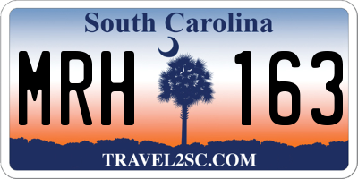 SC license plate MRH163