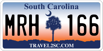 SC license plate MRH166