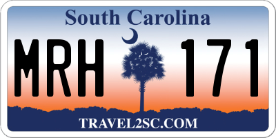 SC license plate MRH171