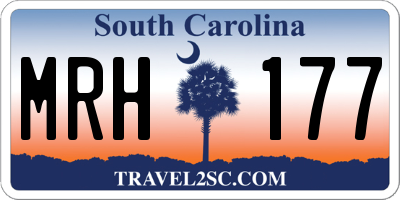 SC license plate MRH177