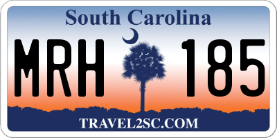 SC license plate MRH185