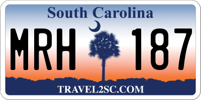 SC license plate MRH187