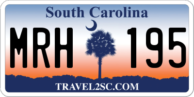 SC license plate MRH195