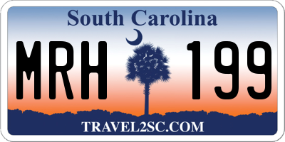 SC license plate MRH199