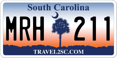 SC license plate MRH211