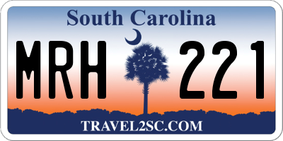 SC license plate MRH221