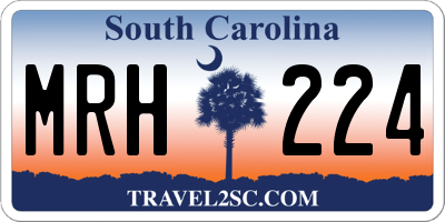 SC license plate MRH224