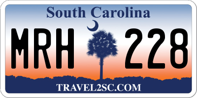 SC license plate MRH228