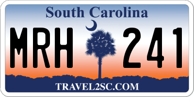 SC license plate MRH241