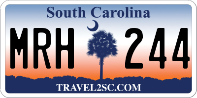 SC license plate MRH244