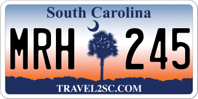 SC license plate MRH245