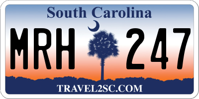 SC license plate MRH247