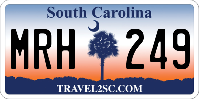 SC license plate MRH249