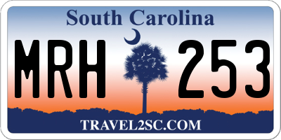 SC license plate MRH253