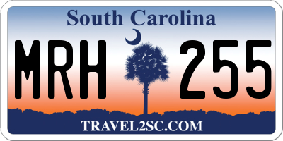SC license plate MRH255