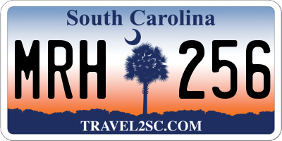 SC license plate MRH256