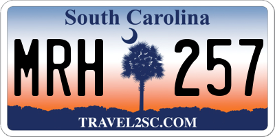 SC license plate MRH257