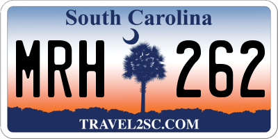 SC license plate MRH262
