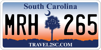 SC license plate MRH265