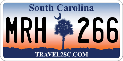 SC license plate MRH266