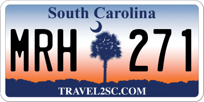 SC license plate MRH271
