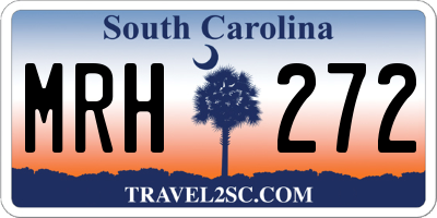 SC license plate MRH272