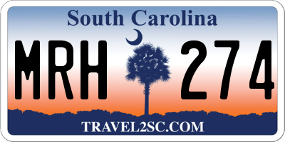SC license plate MRH274