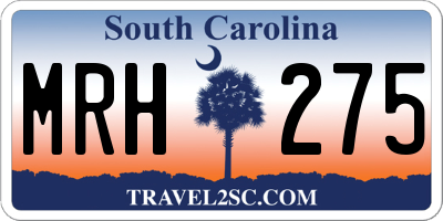 SC license plate MRH275