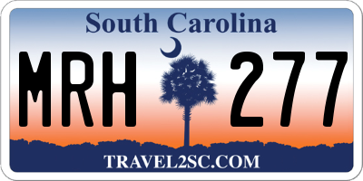 SC license plate MRH277