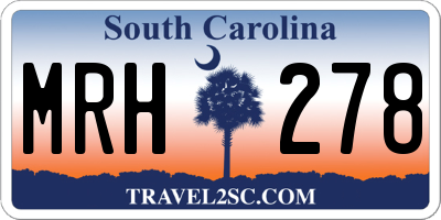 SC license plate MRH278