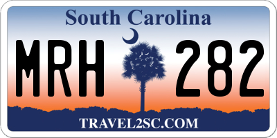 SC license plate MRH282