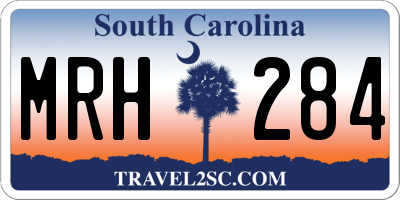 SC license plate MRH284