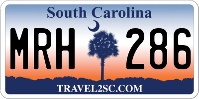 SC license plate MRH286