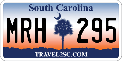 SC license plate MRH295