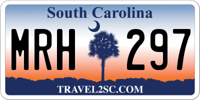 SC license plate MRH297