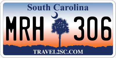 SC license plate MRH306