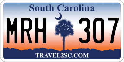 SC license plate MRH307