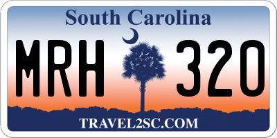 SC license plate MRH320