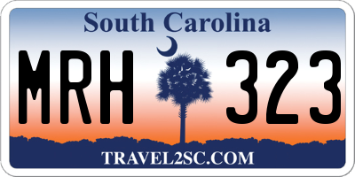 SC license plate MRH323